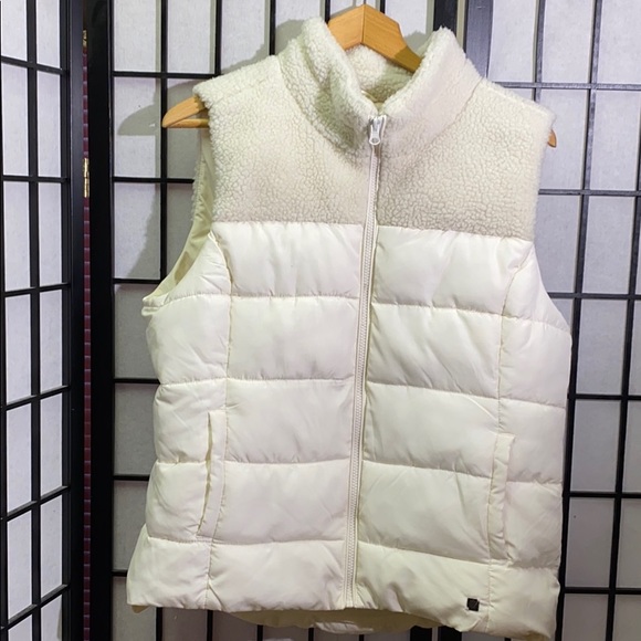 Ruff Hewn Puffy Vest Size L Faux Sherpa 